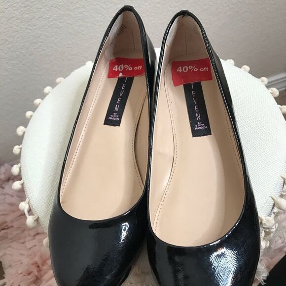 NWT Steve‎ Madden patent leather round tie flats - Picture 8 of 9